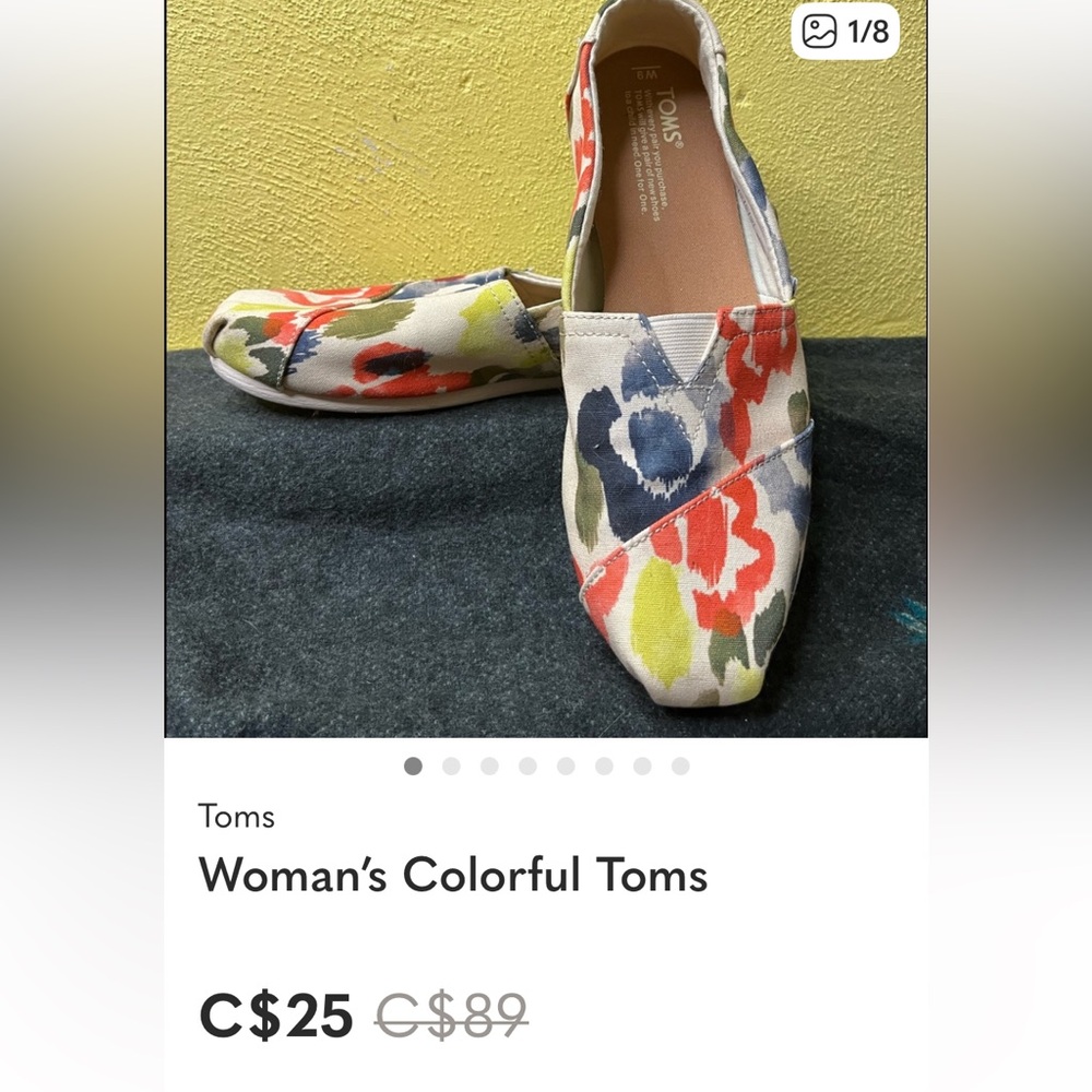 Toms Women's Floral Canvas Flats